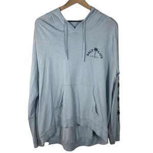 Salt Life Cotton Blue Longsleeve Hoodie Pullover, Size L